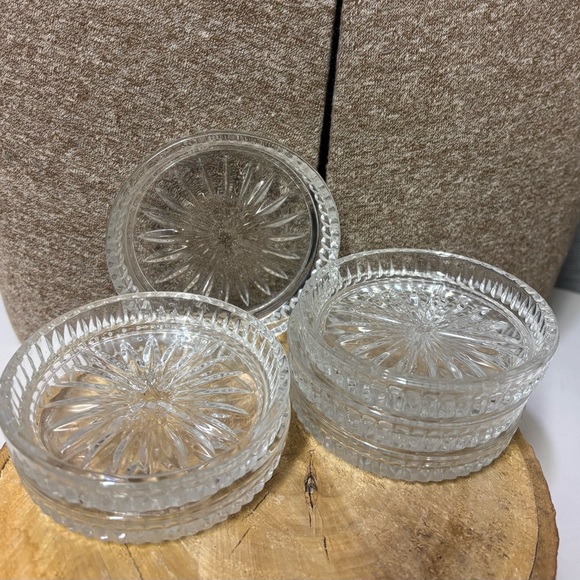 Princess House Other - Vintage Princess House Lot of 6 Crystal Starburst Coasters